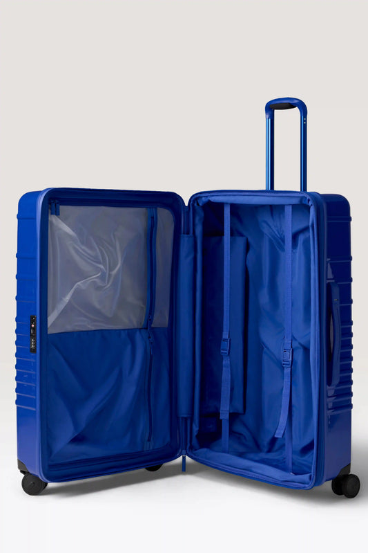 The Large Check-In Roller in Glossy Cobalt Blue