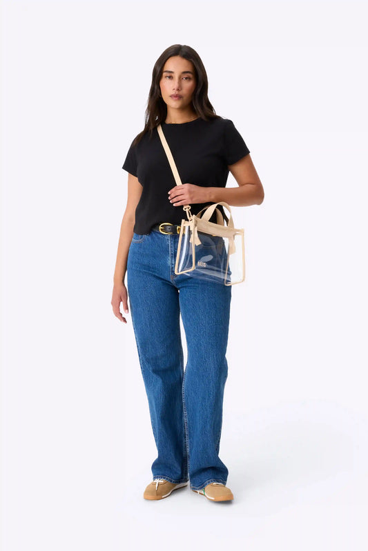 The Stadium Crossbody in Beige