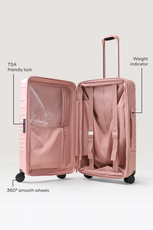 The Medium Check-In Roller in Atlas Pink